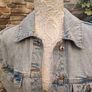 Denim Sleeveless jacket 80s 90s style on trend  size 12 Postage included Image 2