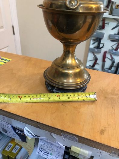 1800 s Vintage Oil Brass Lamp