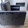 Grey Velvet Sofa & Armchair Set  Excellent Condi Image 5
