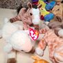 Vintage beanie babies soft toy bundle x 13  plush plushies 1990's  bear cat horse sheep giraffe elephant goose Image 5