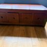 Solid wood TV unit and matching coffee table with drawers Image 2