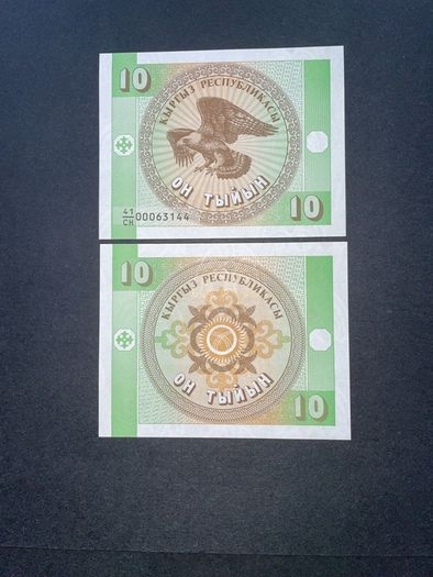 Kyrgyzstan  10 Tylyn  1993  ( Uncirculated ) Pick 2a.