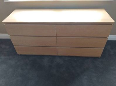 ikea malm 6 drawers chest