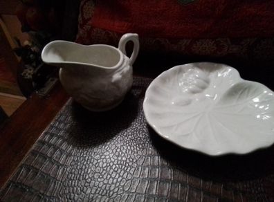 Cream Porcelaine Jug & Dish
