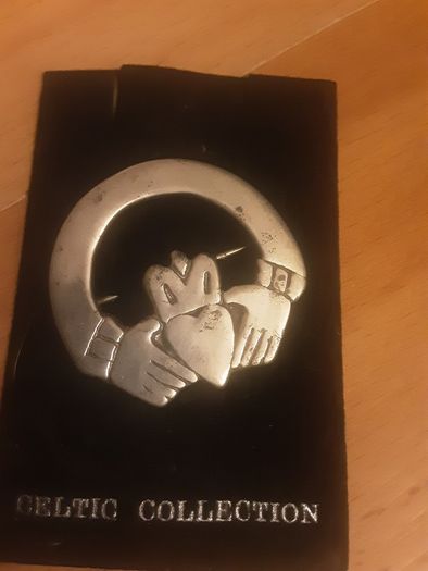 Jewellery/Celtic Collection .. Claddagh Brooch and Pendant on a Chain Both for 14.00euro .. Price Drop