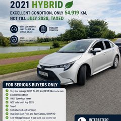 2021 Toyota Corolla Hybrid | Excellent Condition | ONLY 54,919 KM | 1 Owner | NCT 2028 | Taxed