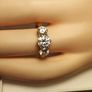 18kt Vermeil Moissanite Trinity Ring Image 3