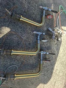 beer taps with 2 tapping heads