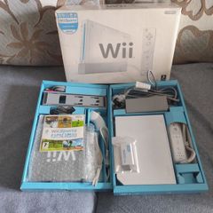 Wii with box, two controllers, sports and HDMI adapter