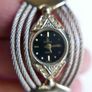 Pretty Vintage Potencial Ladies Quartz Watch With Rhinestone Bracelet Band Works well Image 8