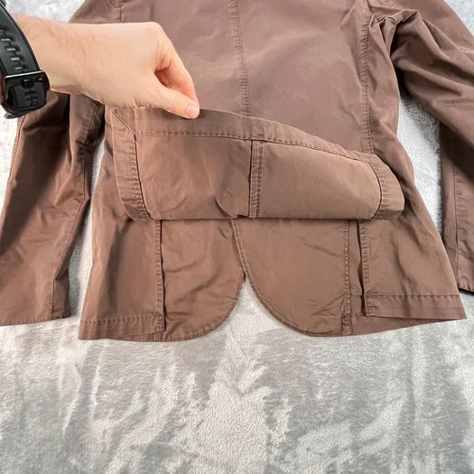Lubiam Studio Mens 100% Cotton Blazer - Size EU 48 R - Brown - Single Breast