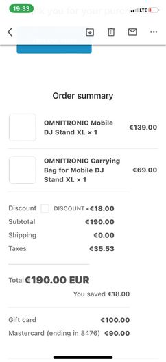 Omnitromic Dj stand and light stand never used just put it together and didn't like it so put it down and bagged and stored