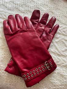 Red Leather Gloves
