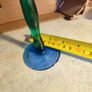 Parlane collection candle holder hand made coloured glass blue and green stem. Image 3