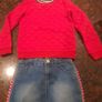 Girl's two piece outfit, denim.skirt and top Image 5