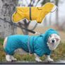 Dog Raincoat Waterproof Jacket with Hood & Collar Hole Transparent Brim,Ultra-Light Breathable Reflective Jumpsuit for Short-legged Dogs Corgi Dachshund xs,s,m,L,XL Image 8