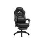 Gaming chair with footrest black-grey Image 2