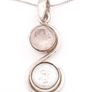 Sterling Silver Rose Quartz & Mother Of Pearl Necklace Image 2