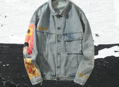Van Gogh Denim Jacket UNISEX XL Loose Fit
