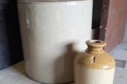 Antique stoneware jars