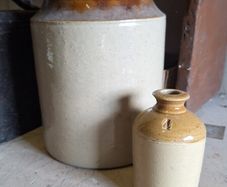 Antique stoneware jars