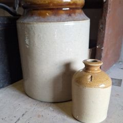 Antique stoneware jars