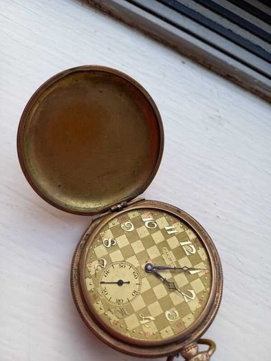 Vintage Temeraire Geneve Remontoir Ancre Ligne Droite 15 Rubis Pocket Watch