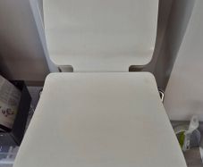 6 IKEA White Gilbert Dining Chairs for sale