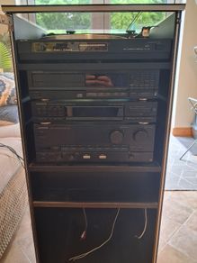 kenwood seperates vintage system in cabinet