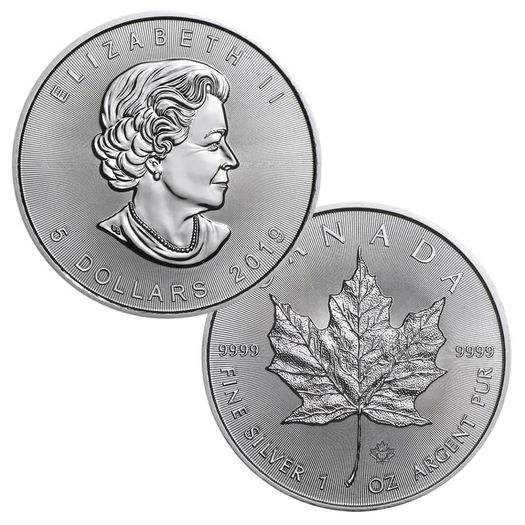 Pure Silver Coins - Canadian Maple Leaf