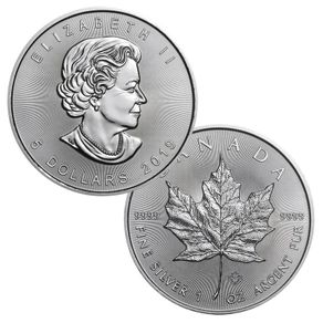 Pure Silver Coins - Canadian Maple Leaf