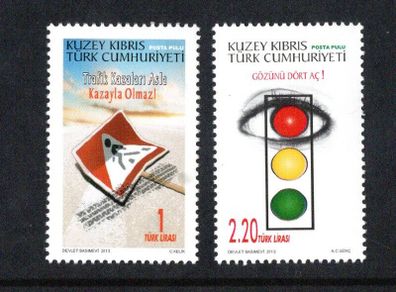 2013 Cyprus Traffic Safety Campaign Commemorative Stamps Mint Never Hinged (MNH)