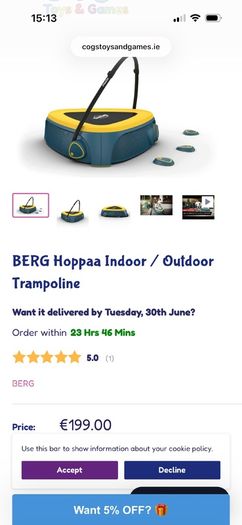 Kids trampoline (Berg Hoppaa)