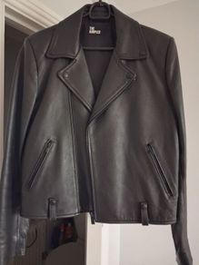 The Kooples Real Leather Jacket - Black - Size 3 UK 12 - BNWT RRP 395