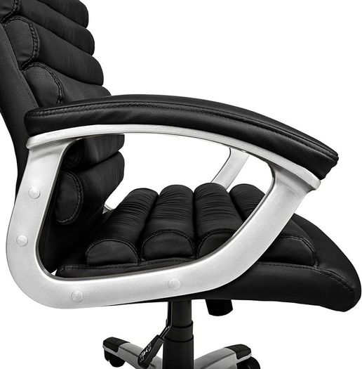 Executive Office Chair Swivel Chair With Padded Armrests Black Nationwide Delivery