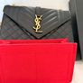Saint Laurent Black Leather Medium Envelope Bag Image 7