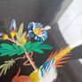 Mid century pair of oriental painted silk paintings Image 6