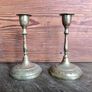 Vintage Pair Indian Brass Candlesticks Image 2