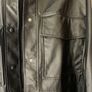 Zara Black Leather Overshirt Image 3