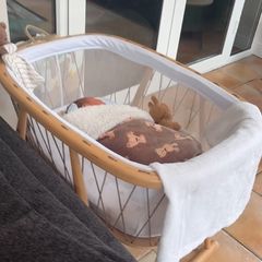Wooden Crid/Cradle and wooden rocking chair