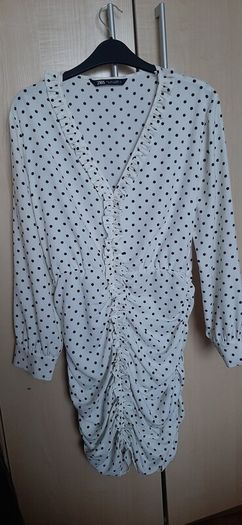 polka dot  white dress