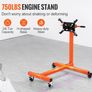 340kg Engine Stand with 360 Rotating Head, Adjustable Mounting Arms, 4 Caster Wheels, Heavy Duty Motor Stand for Engine Repair & Vehicle Maintenance Image 2