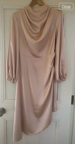 Rose Pink Satin Dress- New