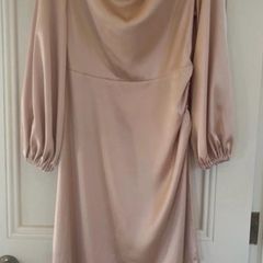 Rose Pink Satin Dress- New