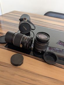 Two camera lens a canon and avanar