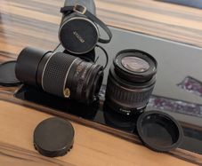 Two camera lens a canon and avanar