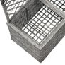 Trellis Raised Bed with 2 Pots 58x30x107 cm Poly Rattan Grey Image 4