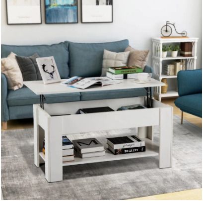 BRAND NEW Lift Top Coffee Table with Hidden Compartment and Storage Shelf Rising Table Top for Living Room