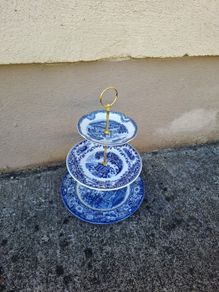 Blue cake stand postage possible