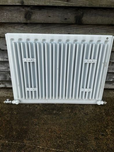 Radiators, one standard radiator, one towel radiator